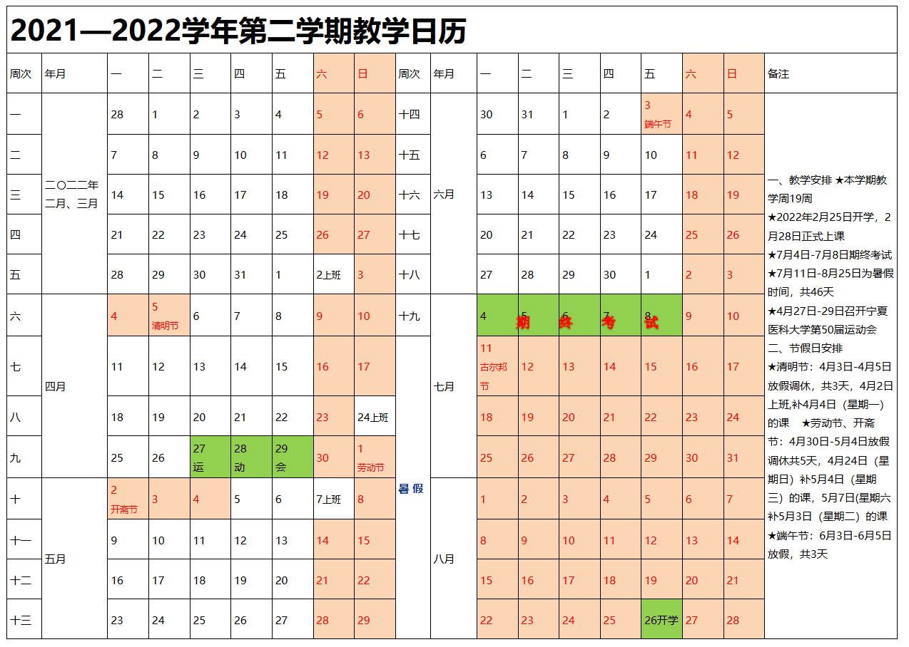 宁夏医科大学2021-2022学年第二学期教学日历.png